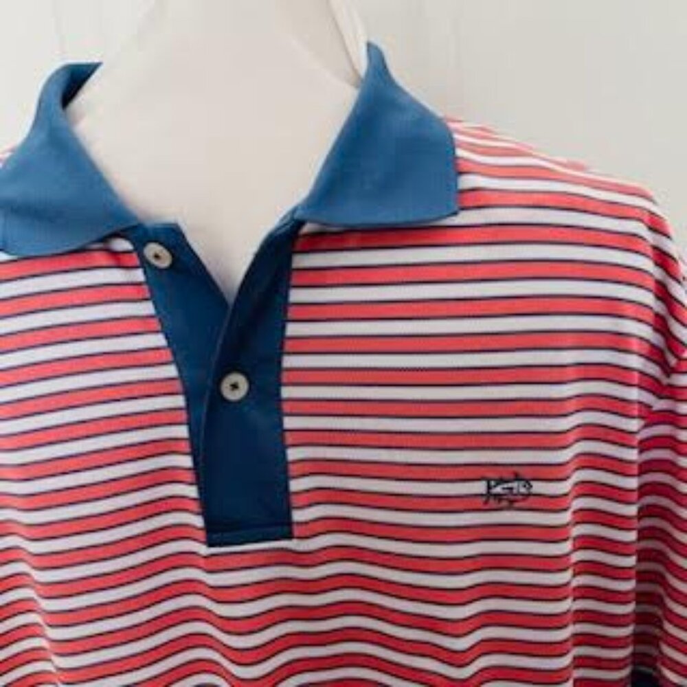 Southern Tide Men's XXL Short Sleeve Pull Over Striped Shirt Casual Preppy